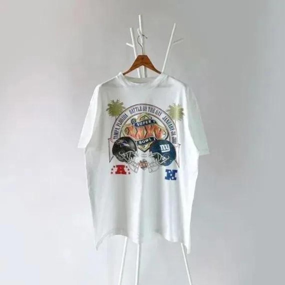Vintage Baltimore Ravens Vs New York Giants NFL T-Shirt